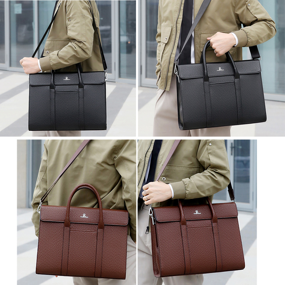 Cặp da nam công sở văn phòng thương hiệu KUQIDAISHU đựng máy tính laptop giấy tờ A4 chống nước  chống trầy xước da PU cao cấp_thumbnail_6