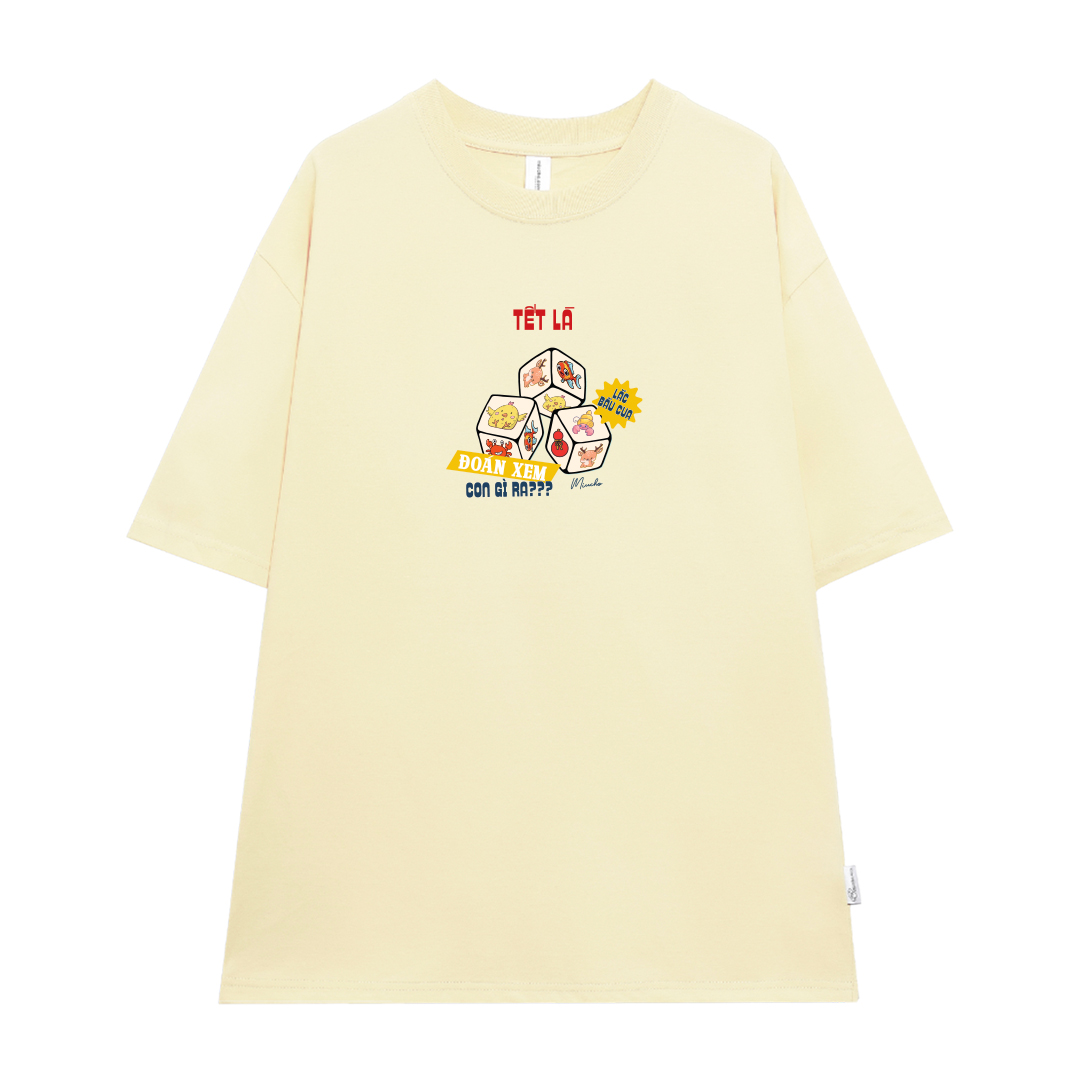 Áo thun TẾT LÀ form rộng cổ tròn chất vải cotton 4c thoáng mát Miucho BST in mix_thumbnail_0