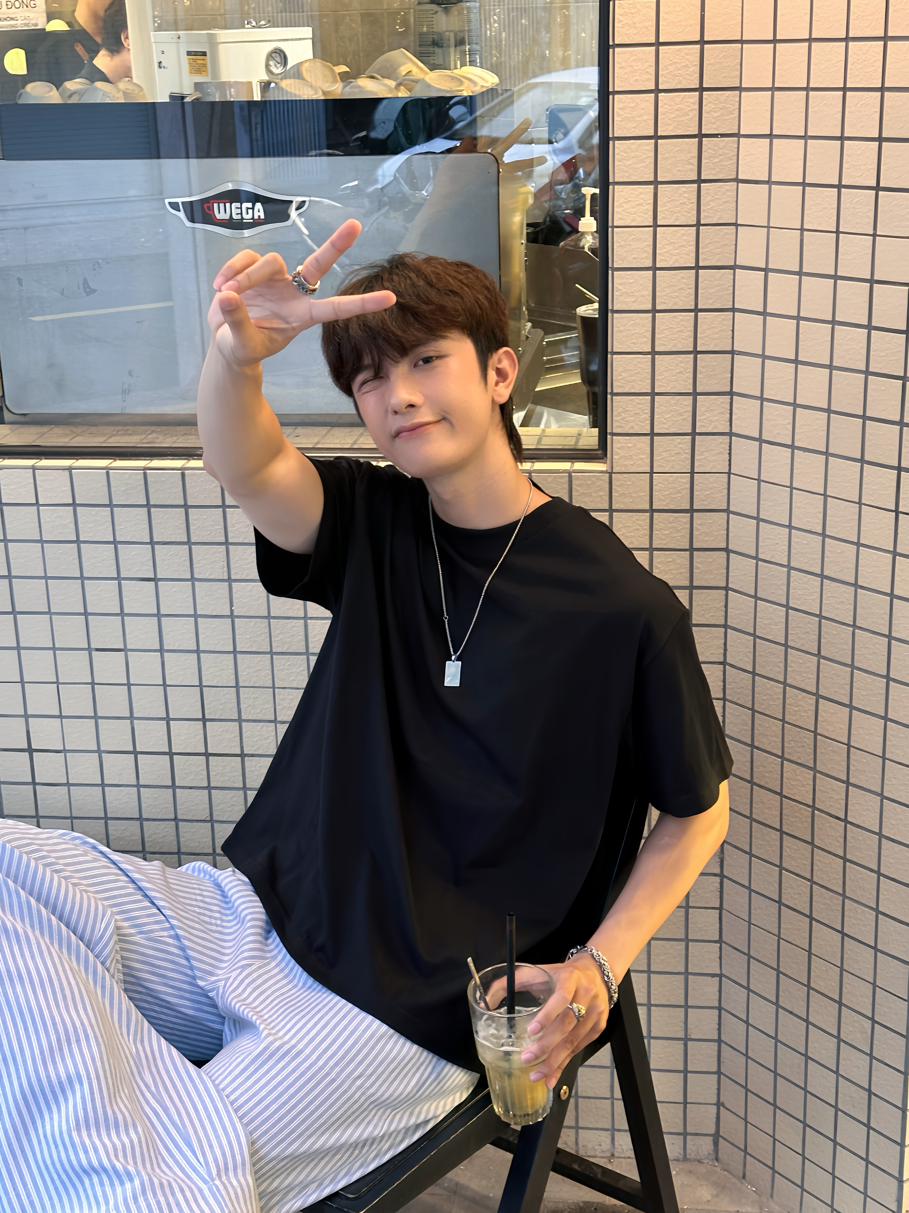 Áo thun trơn unisex form boxy AXT01 Miucho chất vải cotton co giãn 2 chiều_thumbnail_2