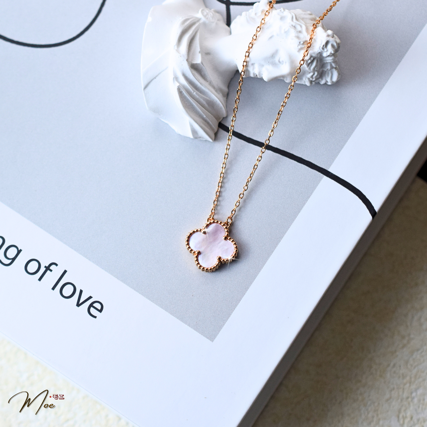 VD5 - VCA Dây chuyền hồng phớt 13mm xi vàng hồng_thumbnail_1