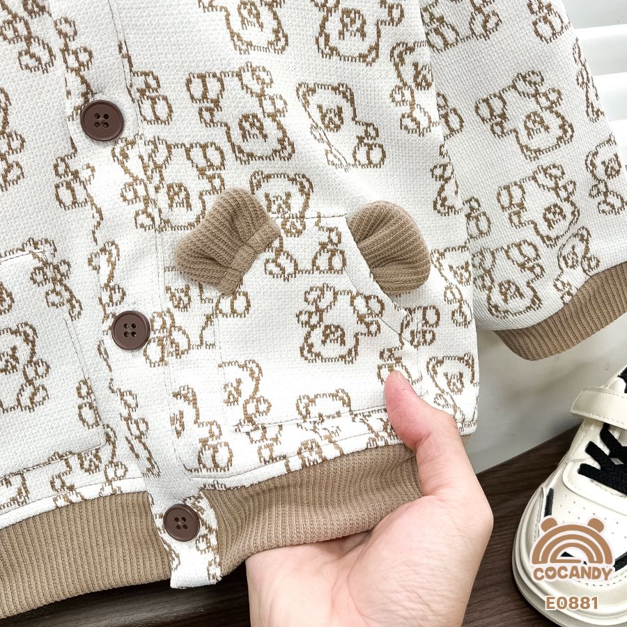 Áo cardigan BE họa tiết gấu nâu nhạt_thumbnail_8