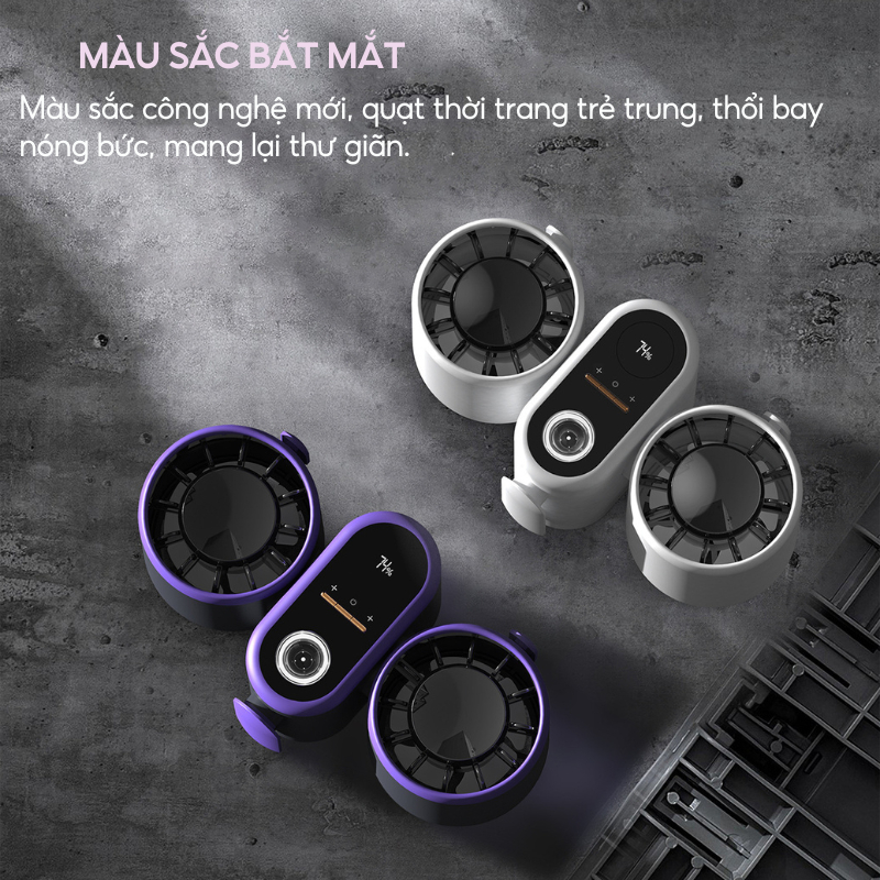 Quạt Đôi Đeo Thắt Lưng NMIMART: Nhỏ Gọn, Tích Hợp Sạc Dự Phòng, Làm Mát Nhanh Cho Hoạt Động Ngoài Trời_thumbnail_2