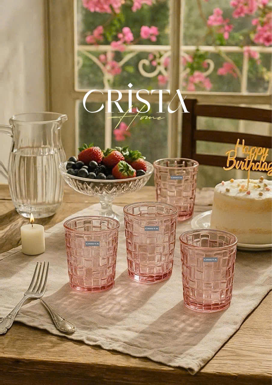 Bộ 6 cốc thủy CRISTA HOME tinh vân caro 280ml_thumbnail_40