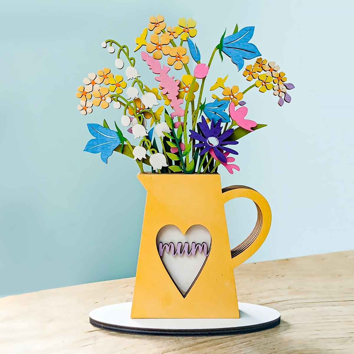 Bình Hoa Bất Tử - Bình hoa gỗ trang trí độc đáo, để bàn học, bàn làm việc (size 15x20 cm)_thumbnail_1