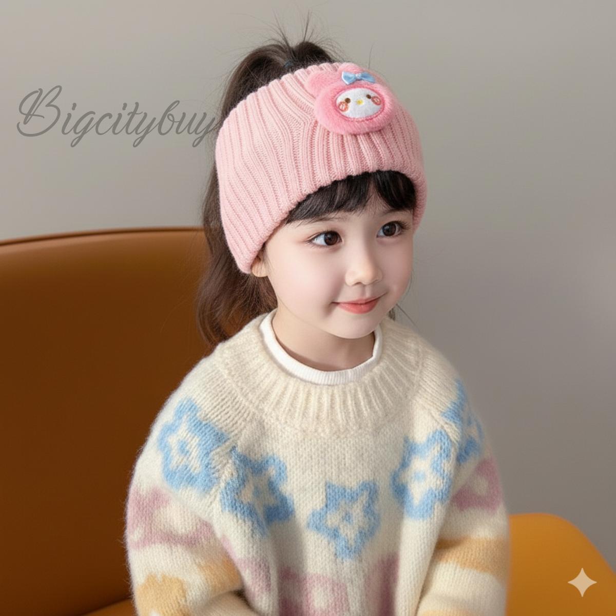 Bigcitybuy Băng Đô Kuromi Len Giữ Ấm Cao Cấp Cho Bé Họa Tiết Kuromi 3D Màu Tím Freesize Chất Liệu An Toàn Thời Trang Trẻ Em 323BĐ_thumbnail_2