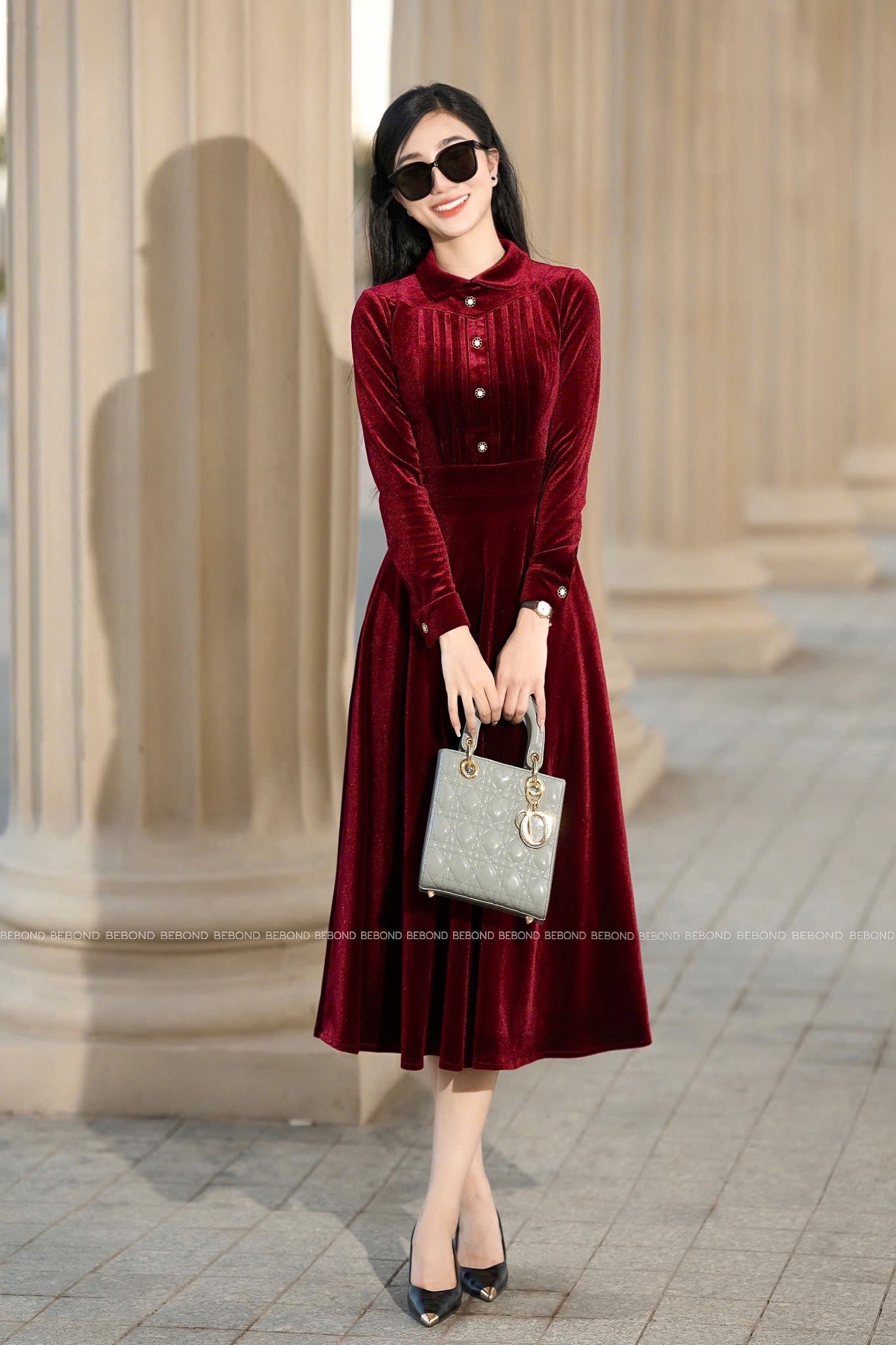 Đầm nhung đính cúc- KYLIE DRESS_thumbnail_3