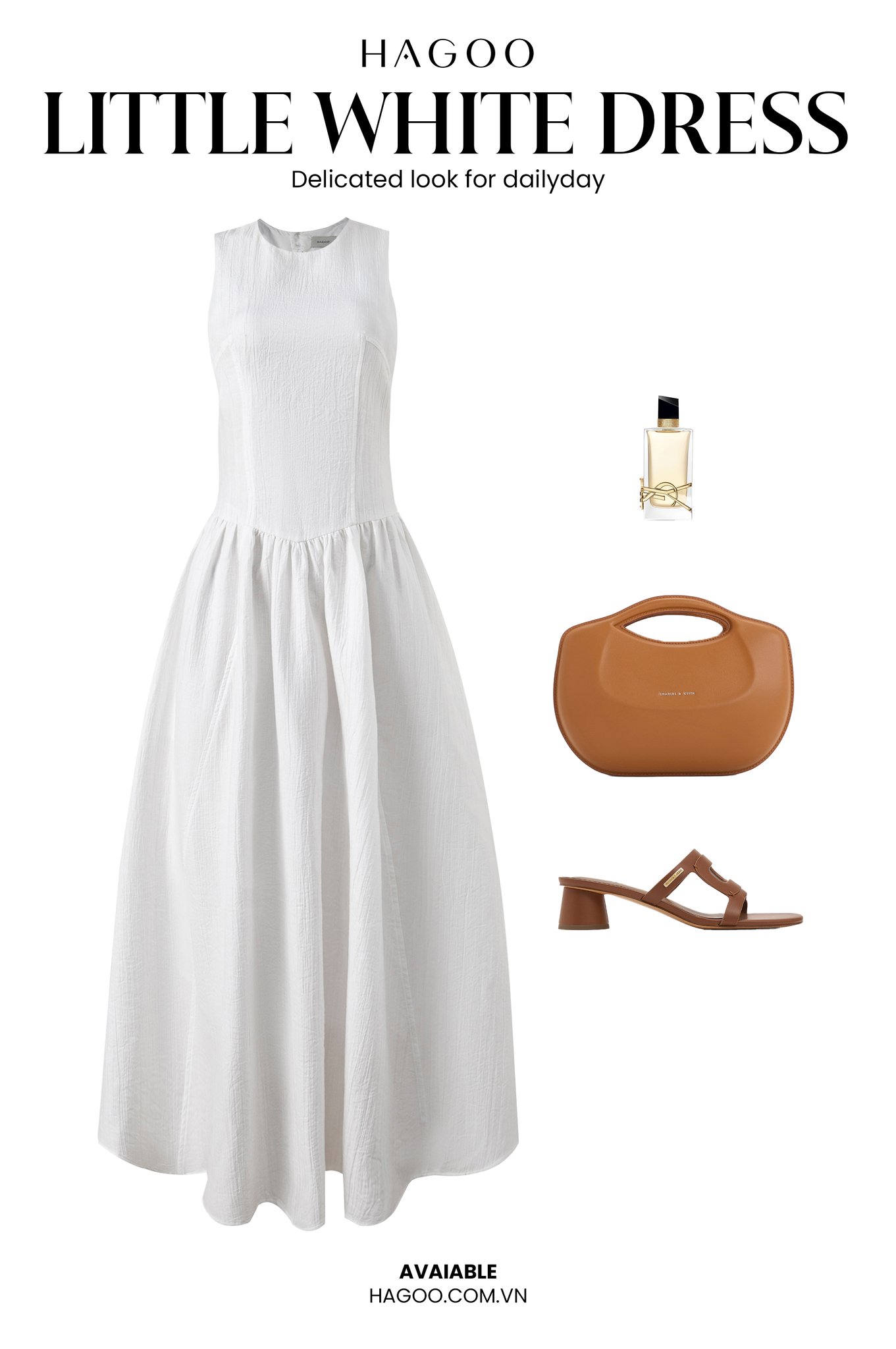 Váy đũi tơ khoét lưng HAGOO_thumbnail_0