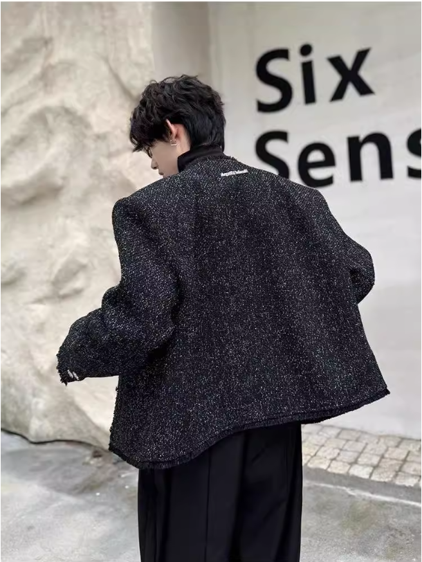 Áo Khoác Tweed Đen Six Sense_thumbnail_6