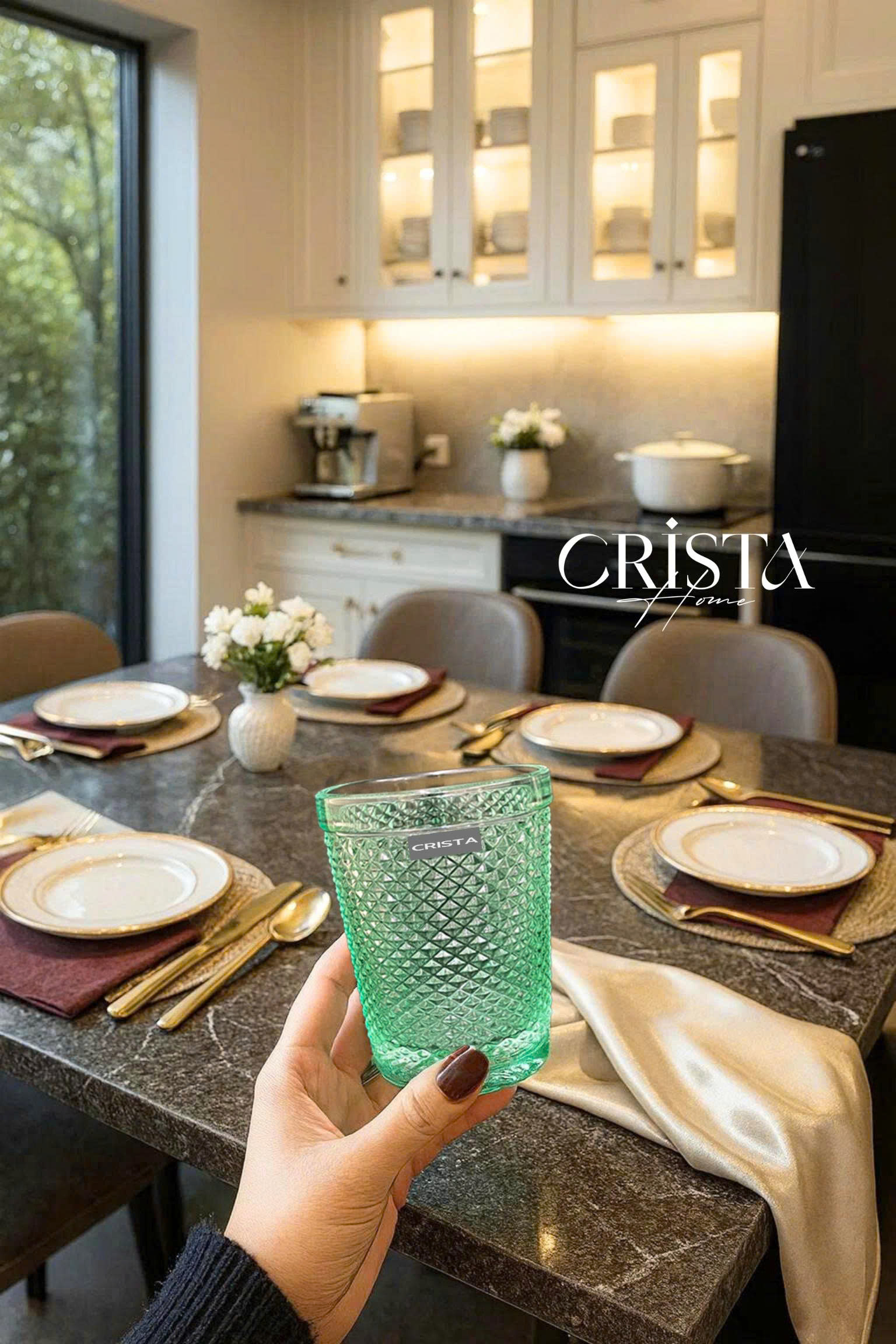 Bộ 4 cốc thủy tinh CRISTA HOME  vân kim cương 300ml_thumbnail_42