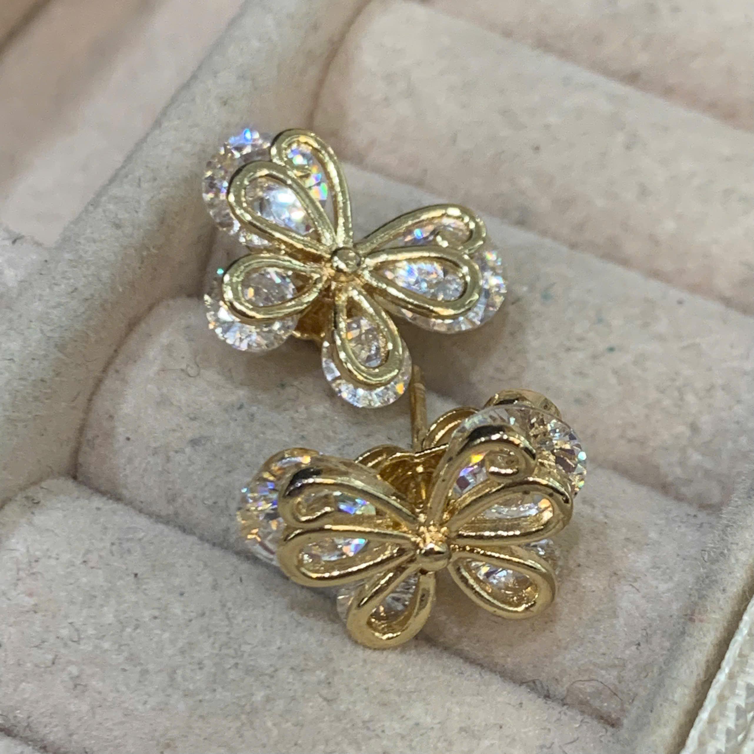 khuyên kiểu cặp vàng titan bướm chốt bướm