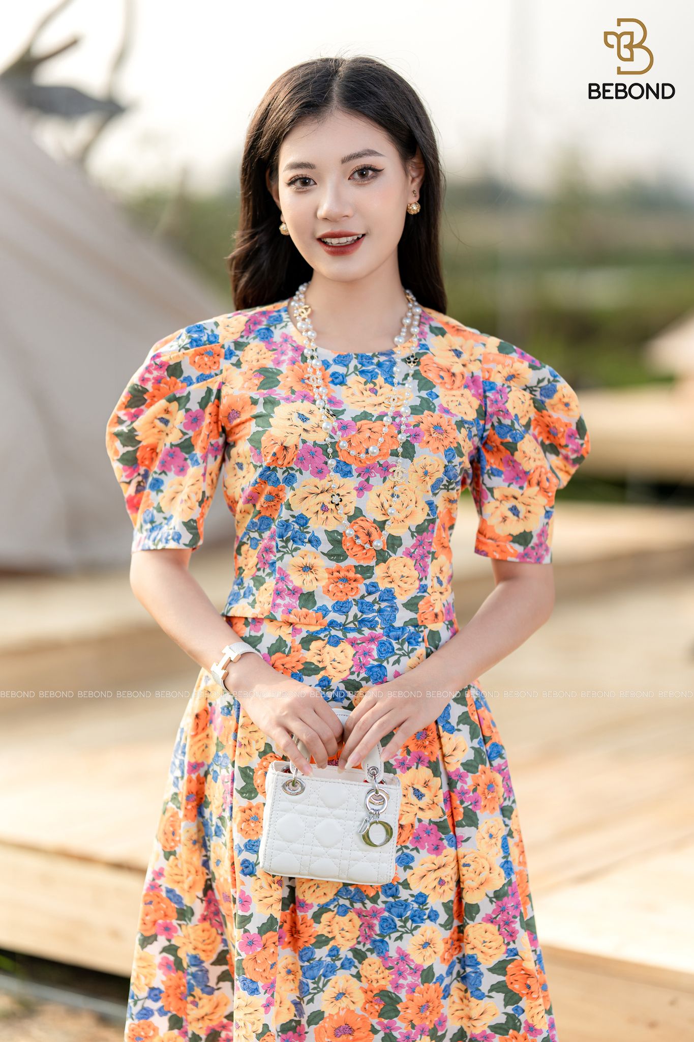 Set Áo Crotop - Chân váy xòe Pansy HOA CAM_thumbnail_6