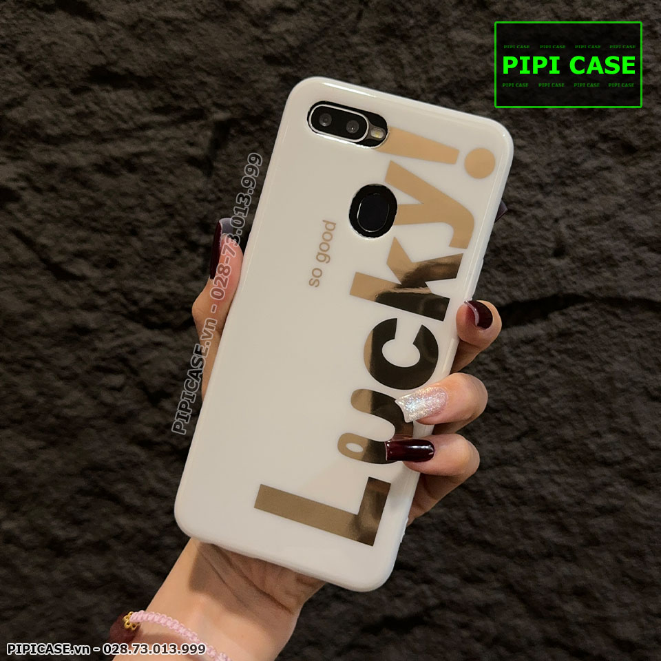 Ốp Lưng Oppo F9 - Lucky - Trắng