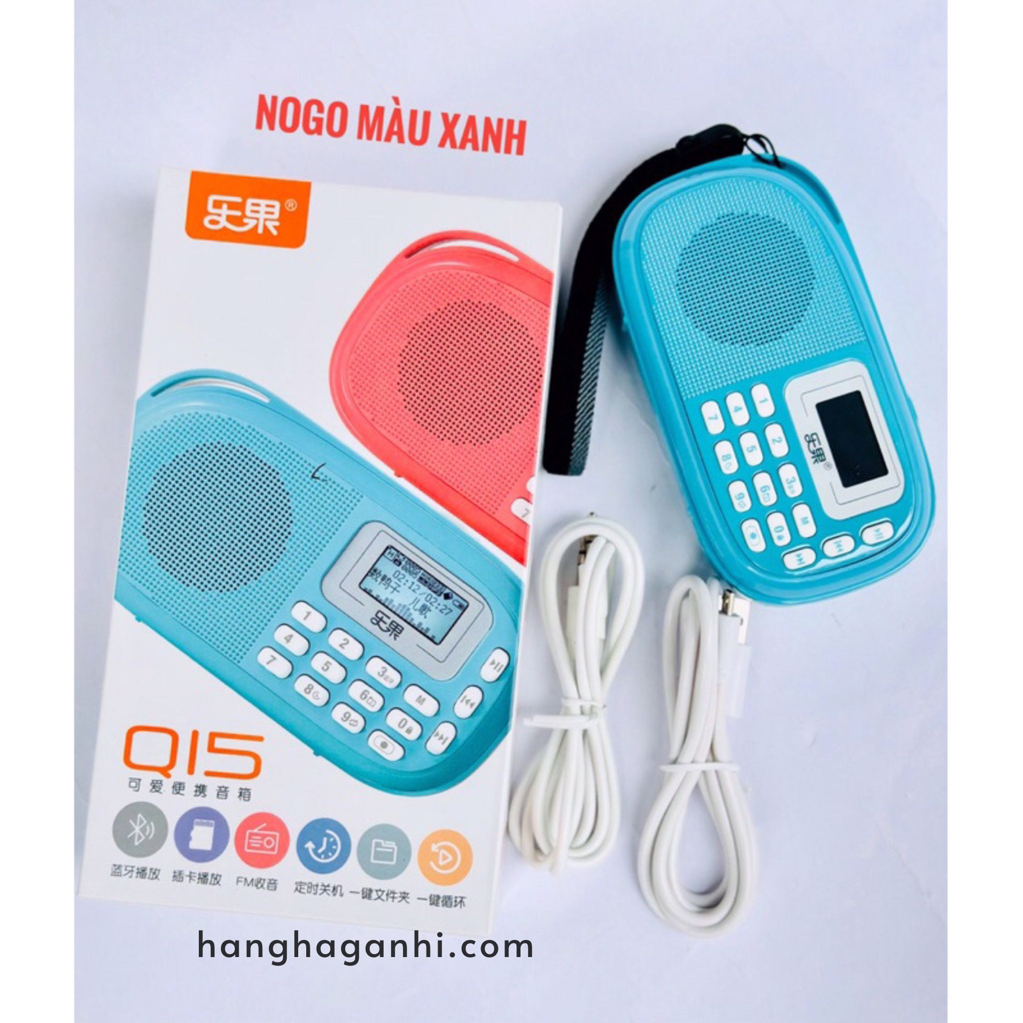 Loa Nogo Q15 xanh kèm thẻ nhớ 16GB, file nghe cho bé_thumbnail_0