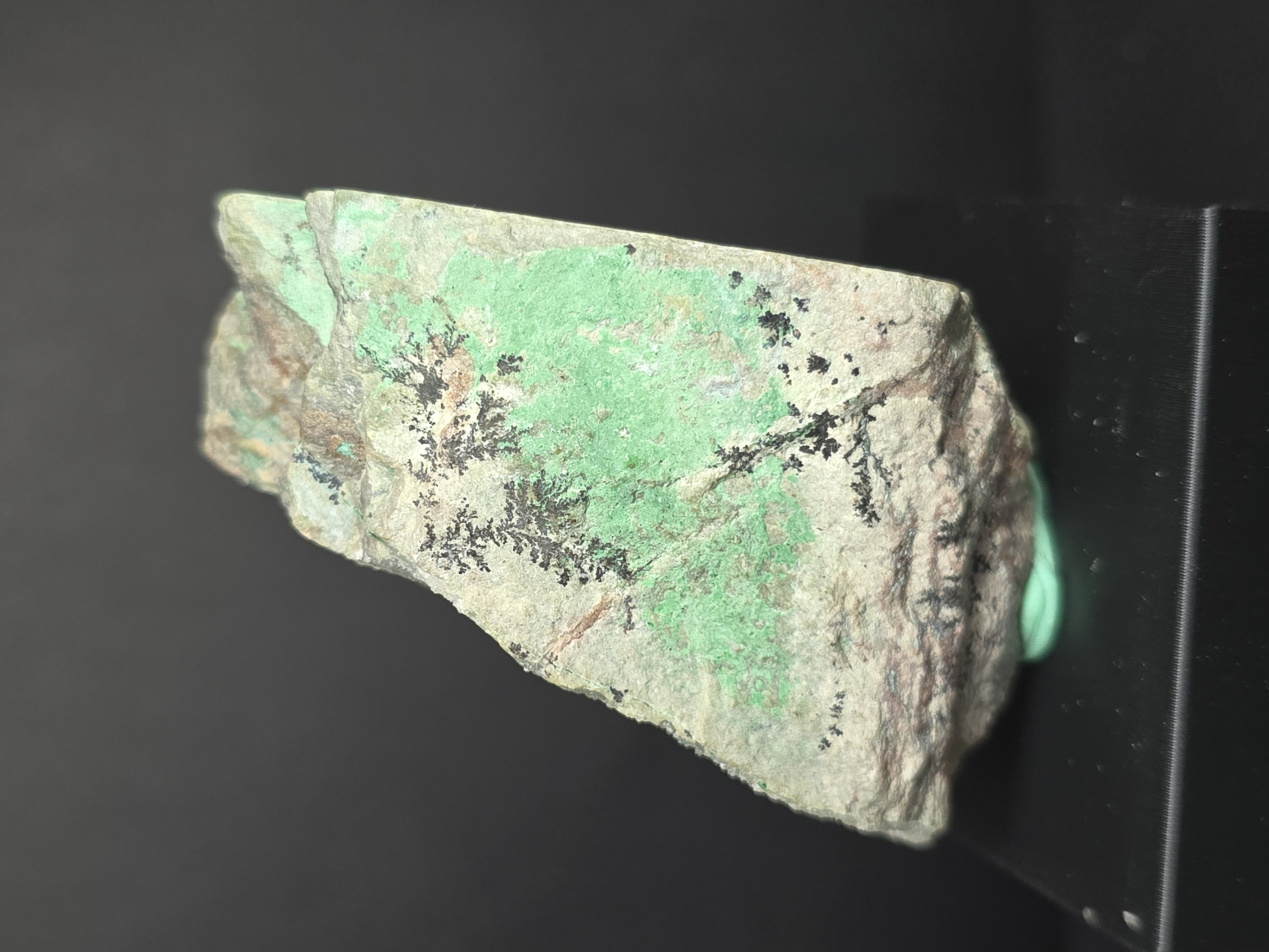 Tinh Thể Chrysocolla Cộng Sinh Thạch Anh (Sugar Chrysocolla) Và Dendritic Nhánh Cây_thumbnail_3