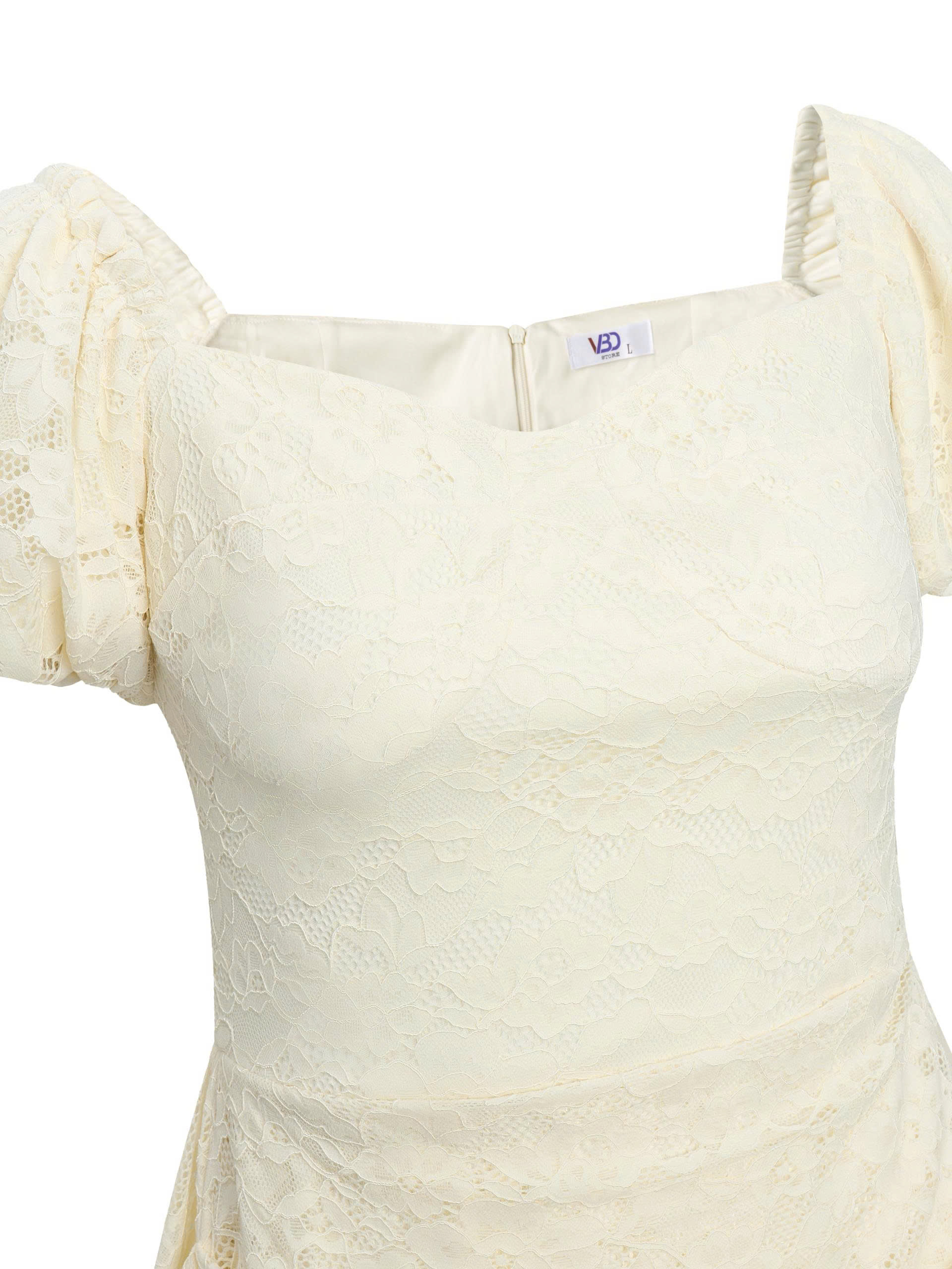 BIGSZE NỮ - Đầm ren ngắn nhún kiểu V-DA217_thumbnail_6