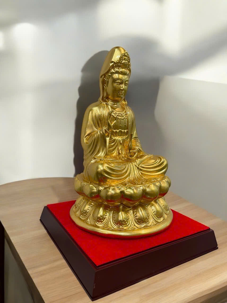 Tượng phật bà quan âm bồ bát cao 48 cm dát vàng 9999_thumbnail_1