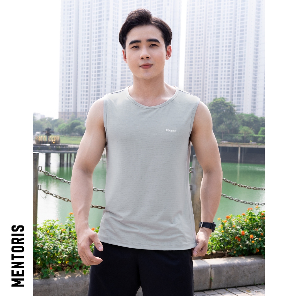Áo thun ba lỗ nam Mentoris thiết kế đơn giản trẻ trung năng động,tanktop chất liệu coolmax thoáng mát MTT01