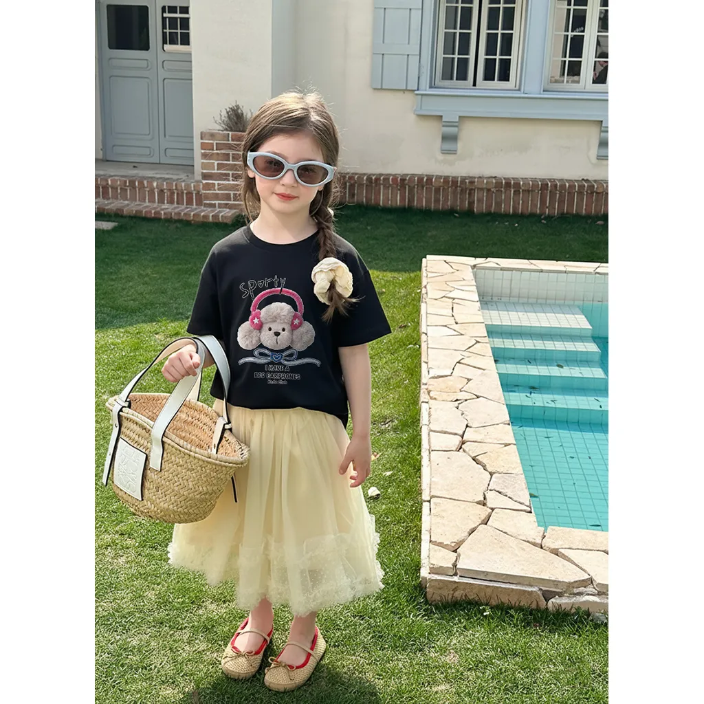 Áo thun cho bé gái dễ thương Kado vải cotton co giãn thoáng mát thoải mái thấm hút tốt 2929_thumbnail_2