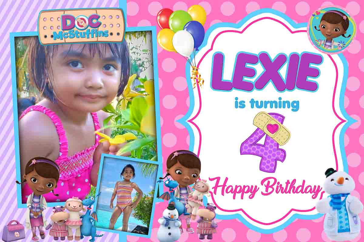 Doc McStuffins Theme Birthday Tarp