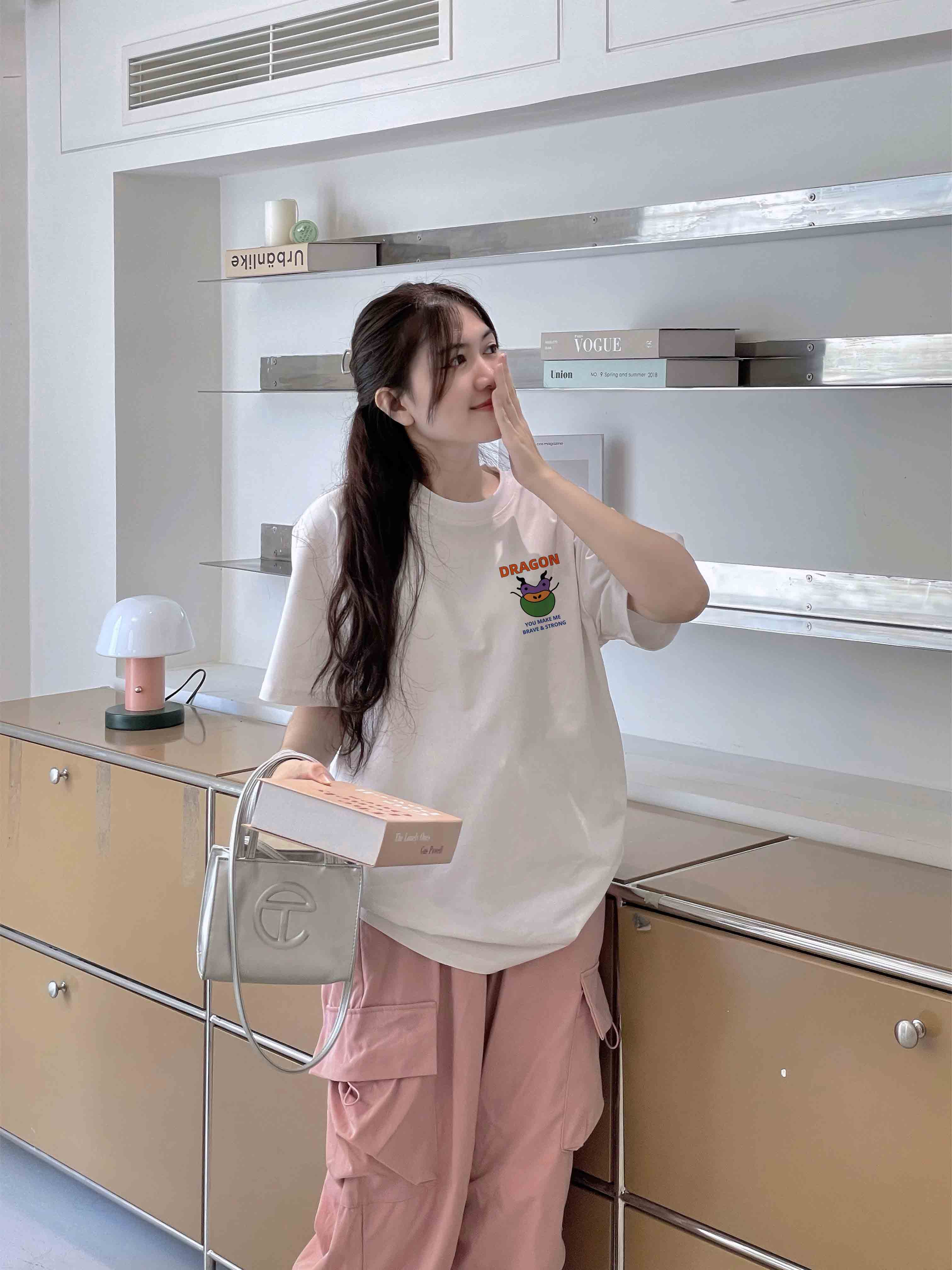 Áo thun Tết form rộng 12 con giáp tuổi Thìn ( tuổi rồng) ATD424 Miucho cotton cổ tròn in graphic_thumbnail_3