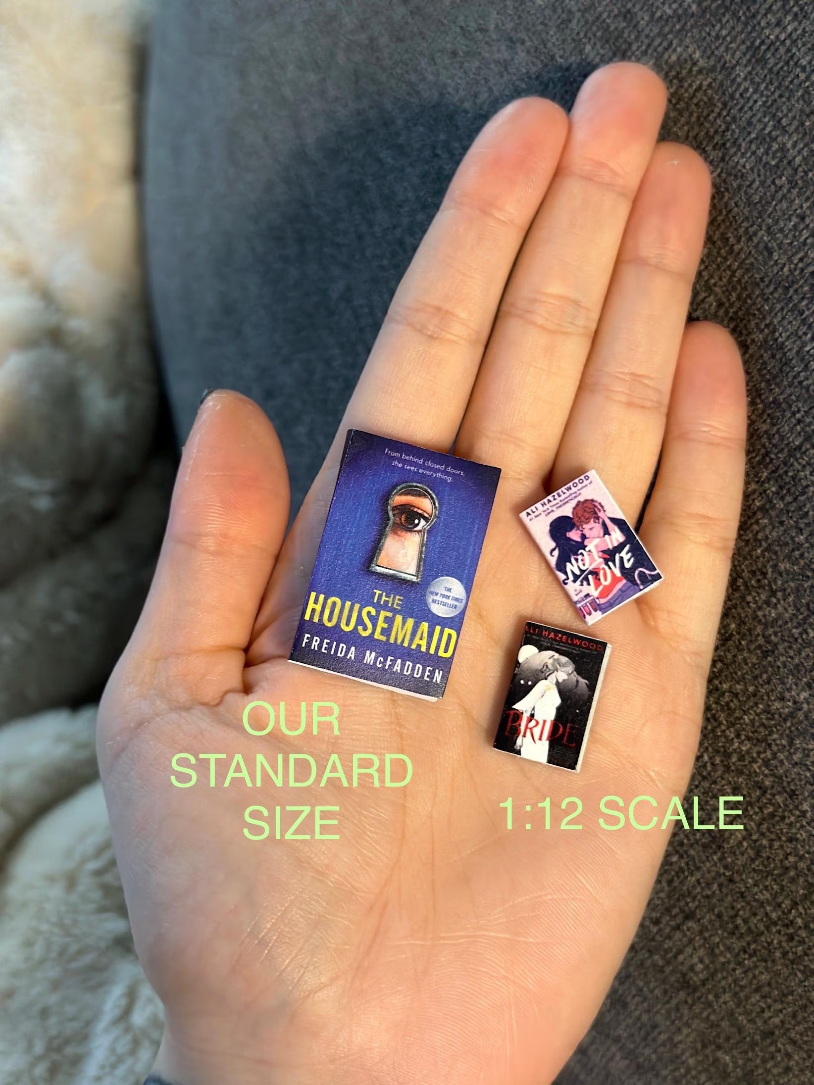 3 Kindle Reads Miniature Bookshelf Decor | Personalized TBR List | Mini Books Collection