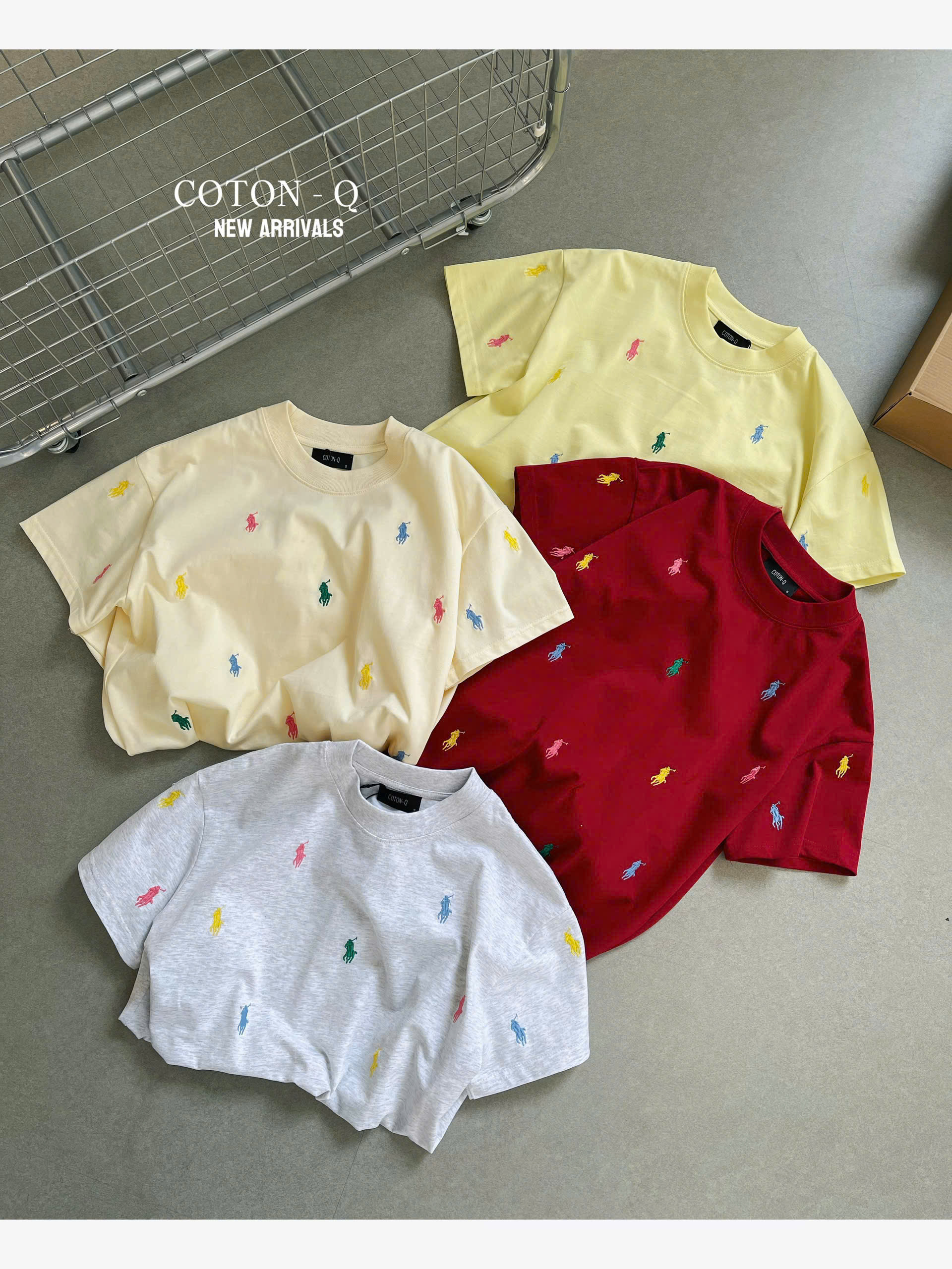 HA9 - Áo thun thêu ngựa ( NGẪU NHIÊN )