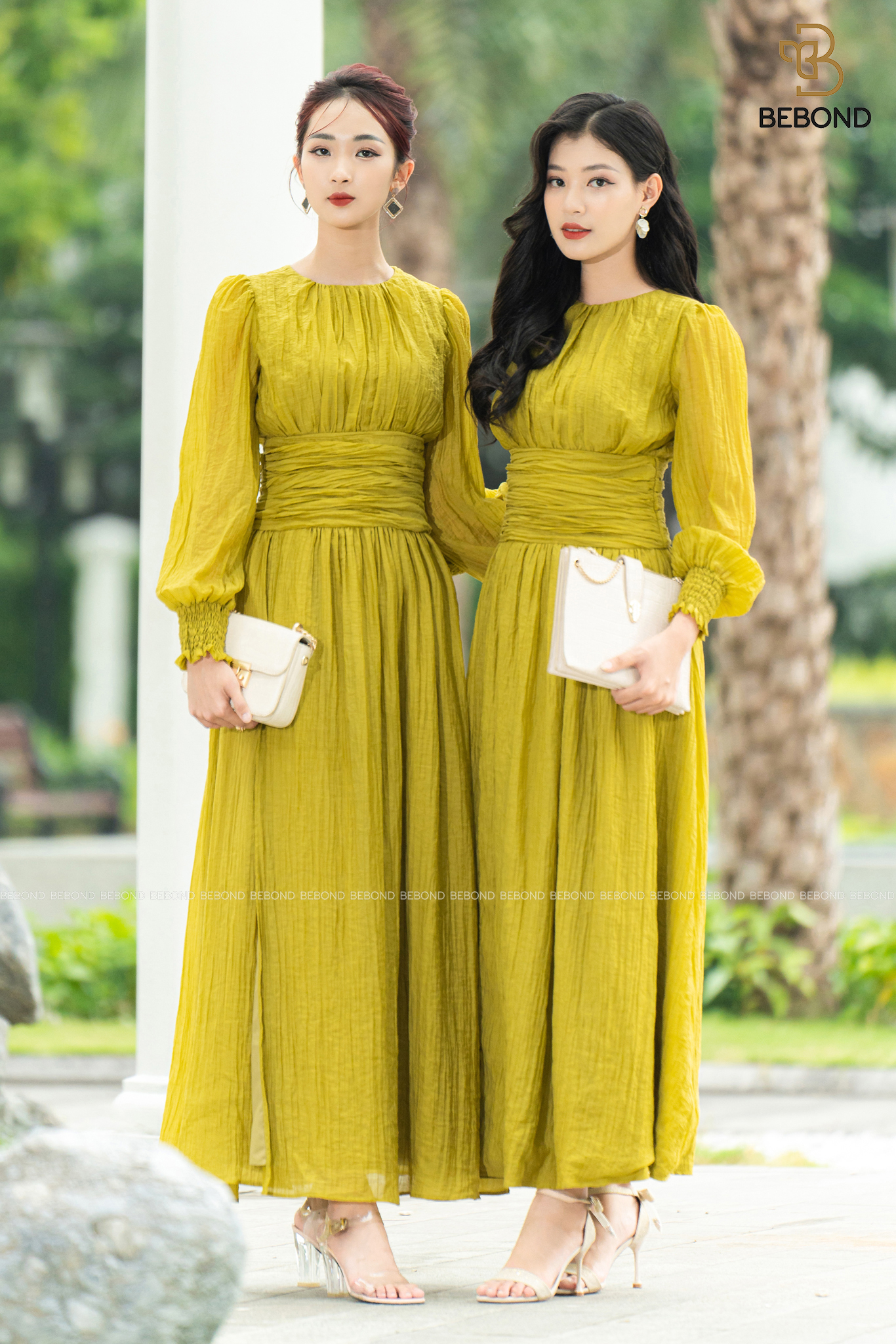 Đầm maxim XANH LÁ MẠ - Mirabel Dress