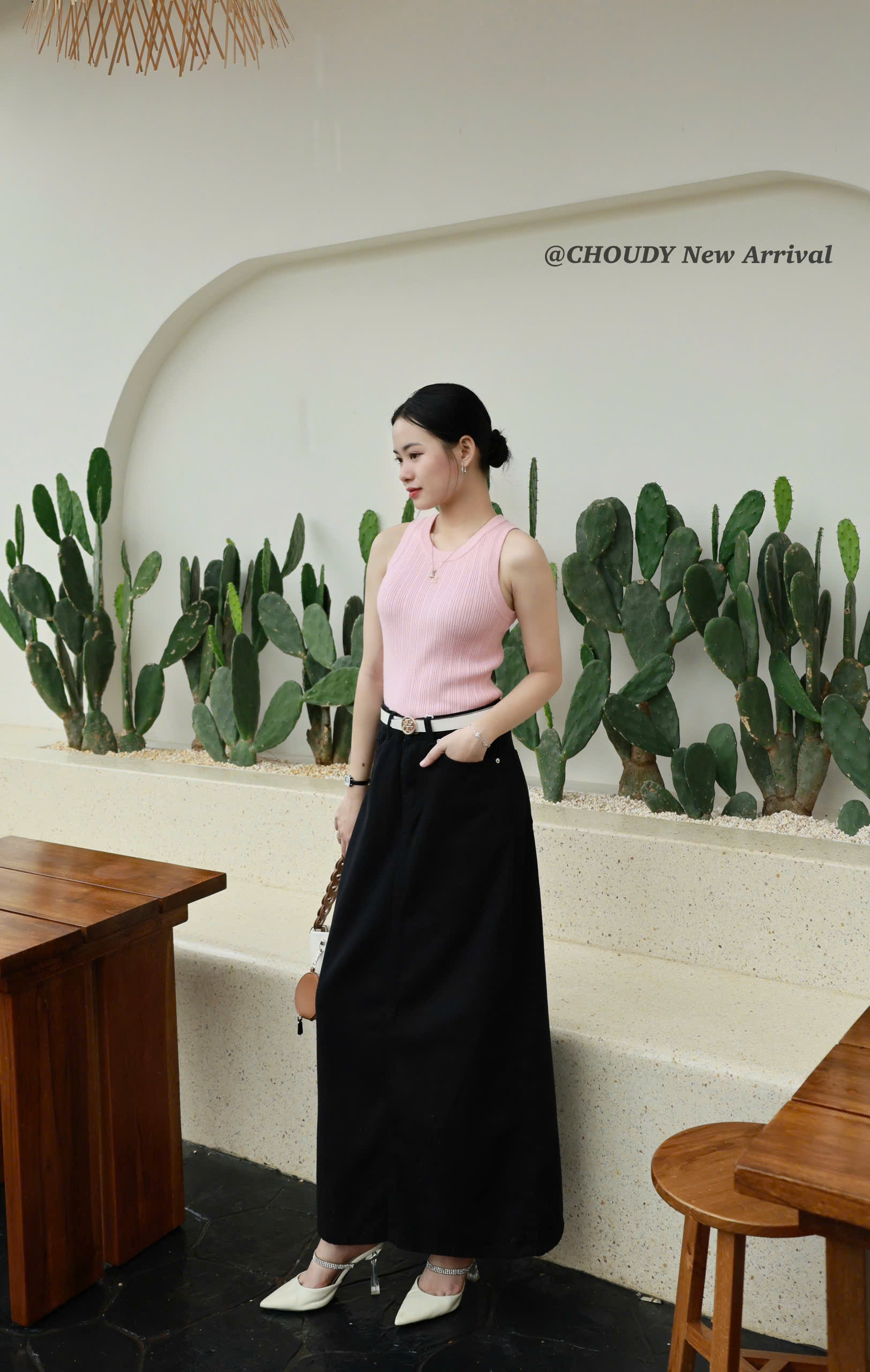 U324 CHÂN VÁY JEAN ĐEN