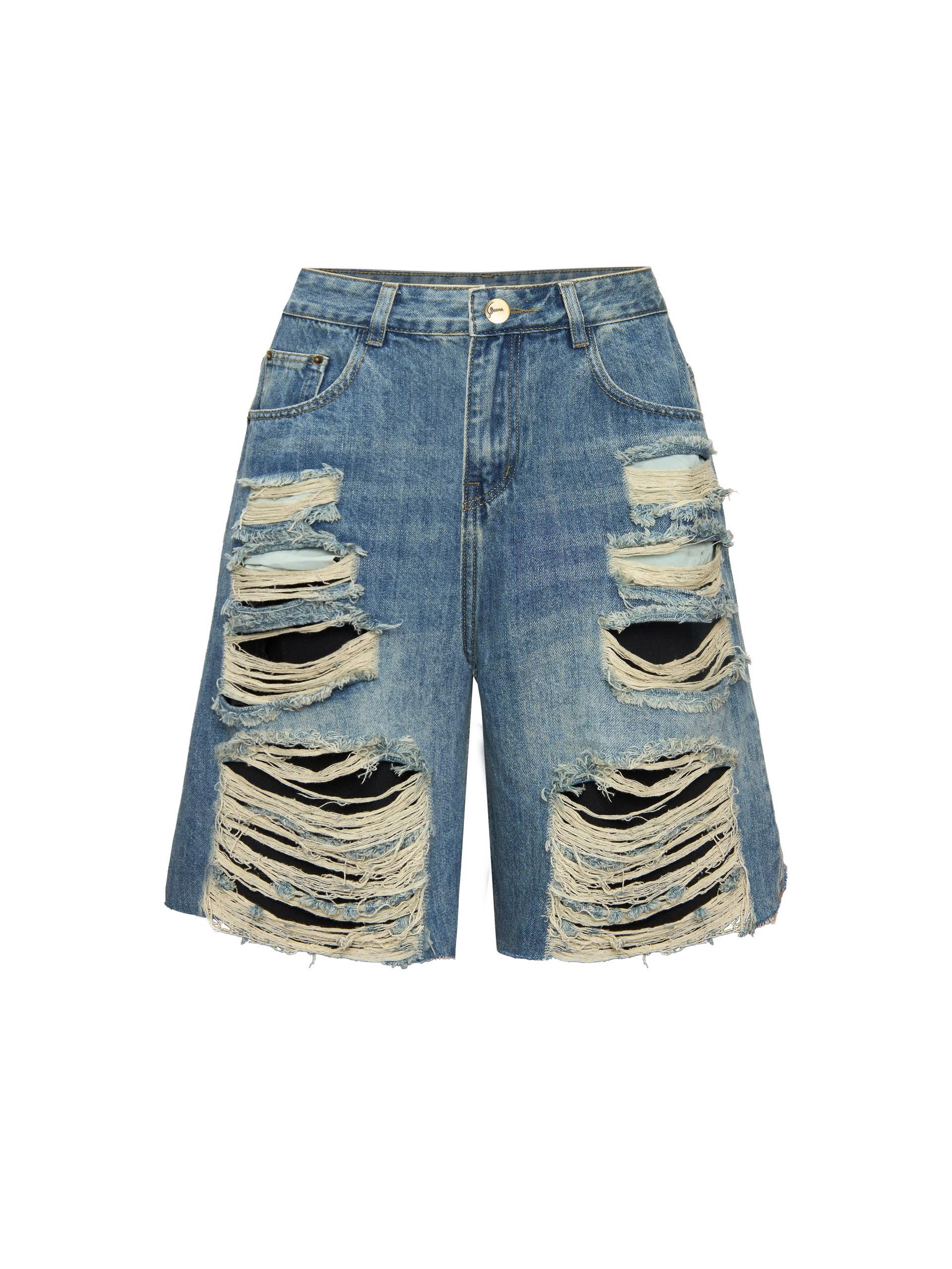 BIGSIZE- Quần short lửng siêu rách T-QSJ4011