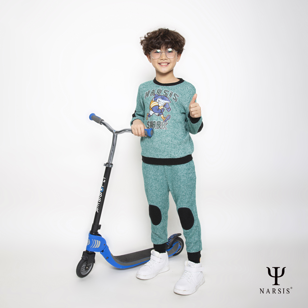 Set bé trai Narsis KE2126 họa tiết chữ nổi, chất len mềm mại, phù hợp mùa lạnh._thumbnail_2