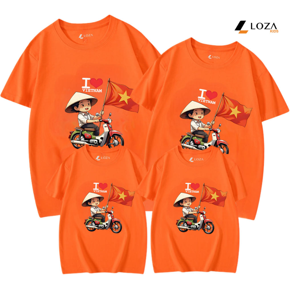 Áo phông gia đình Tự hào tôi là người Việt Nam, Tôi yêu Việt Nam Loza Kids 2025 – Mã GĐ006_thumbnail_2