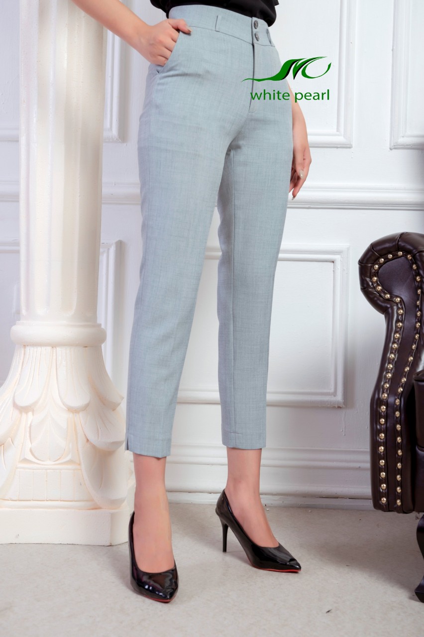 Quần âu nữ dáng baggy nữ thời trang công sở cao cấp White Pearl