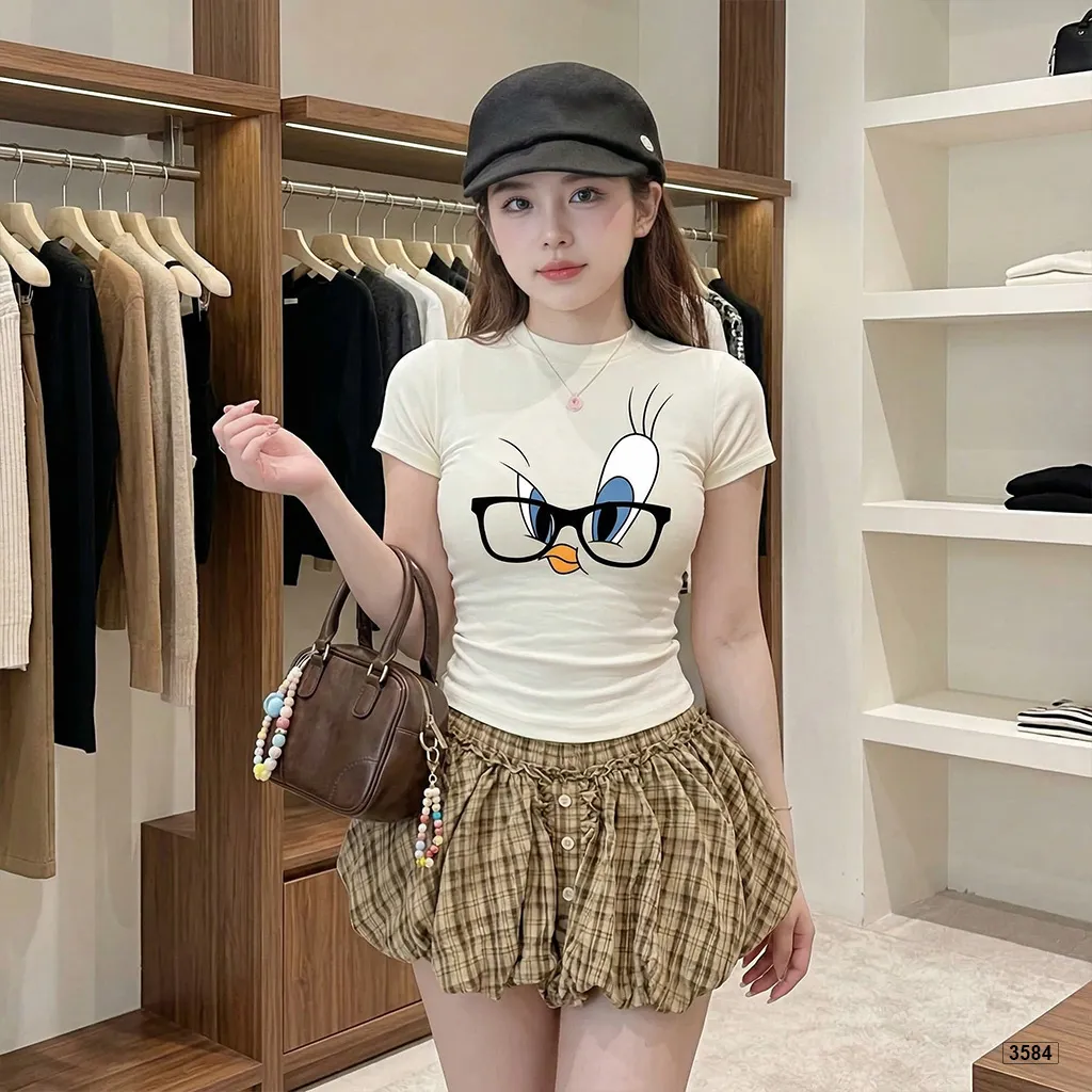 Áo baby tee form ôm slim fit hoạt hình Beezy 3584_thumbnail_2
