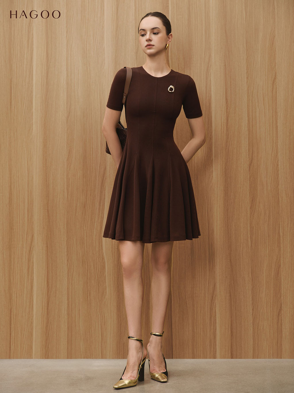 Váy thun ngắn bổ nhiều mảnh HAGOO_thumbnail_5