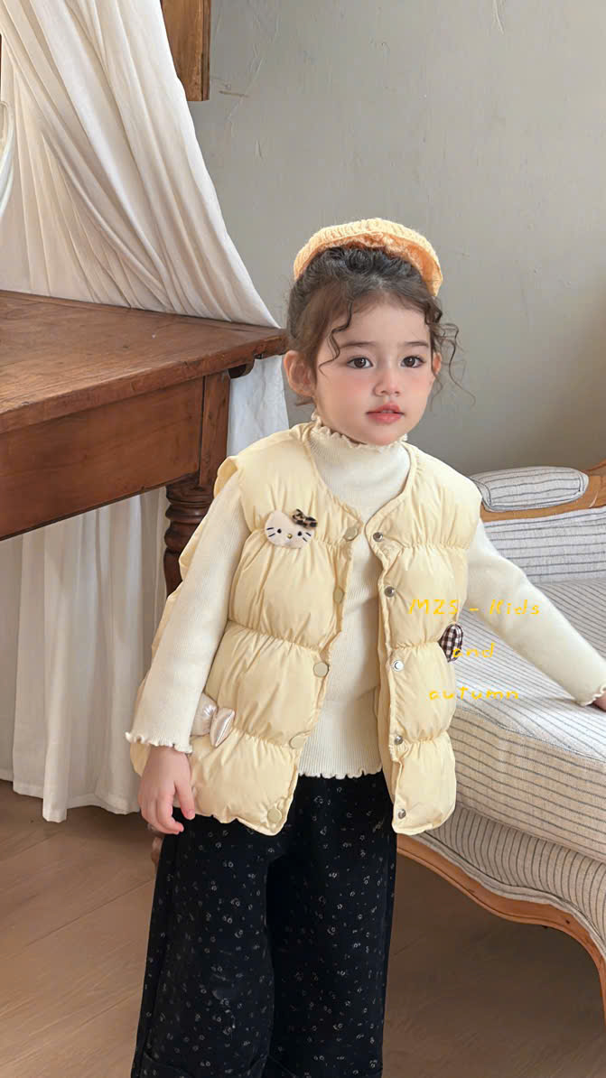 (M76) Áo khoác phao gile màu vàng Mos Kids