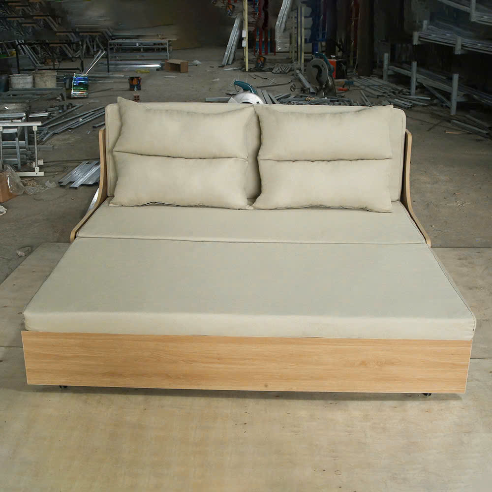 Giường Sofa gấp gọn vải lanh canvas SmartFurni - SMF22 - 4 Size - Xám nhạt_thumbnail_12