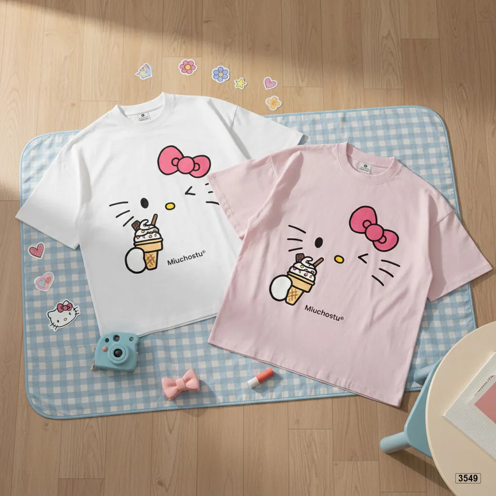 Áo thun boxy nữ tính kitty hot trend Miucho 3549_thumbnail_7