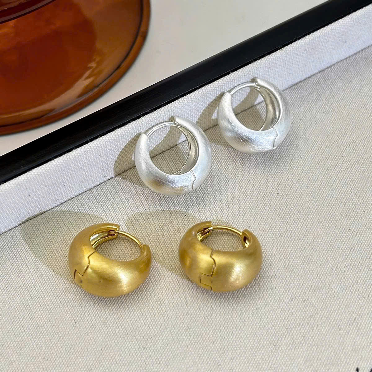 HL210 Set 2 đôi bông tai tròn bầu