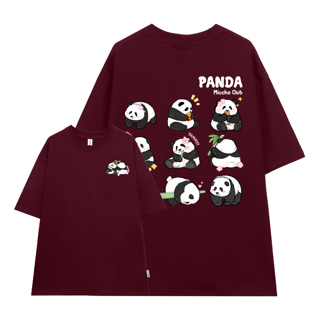 Áo thun Gấu trúc panda dễ thương form rộng local brand ATD1221 Miucho tay ngắn vải cotton thoáng mát cổ tròn in mix_thumbnail_17