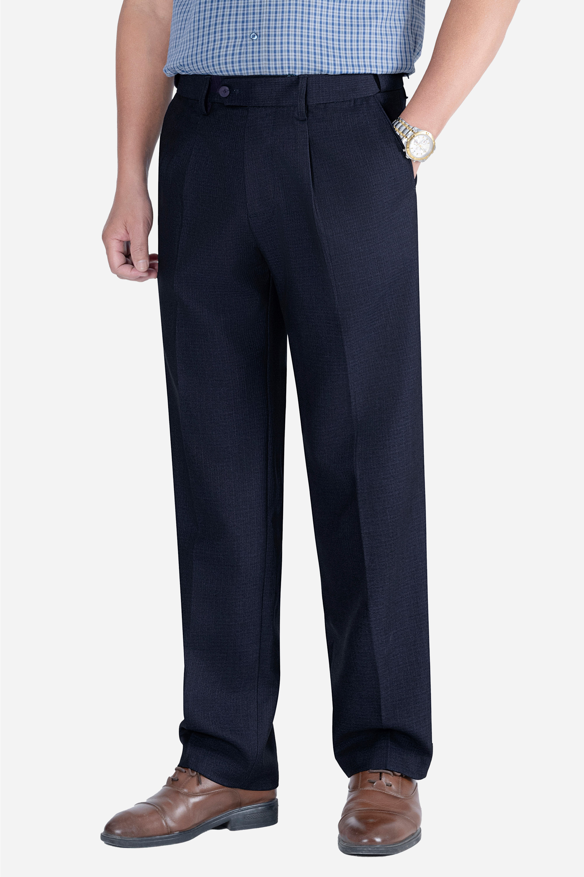 Quần Âu 1 Li Cạp Chun Ẩn Nam Trung Niên ANCHI Chất Liệu Cotton Viscose Cao Cấp Màu Đen_thumbnail_24