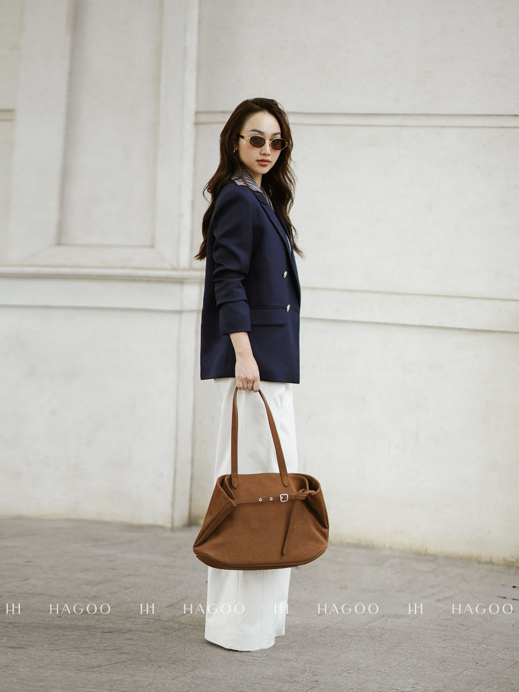 Blazer suông hai hàng khuy HAGOO_thumbnail_22