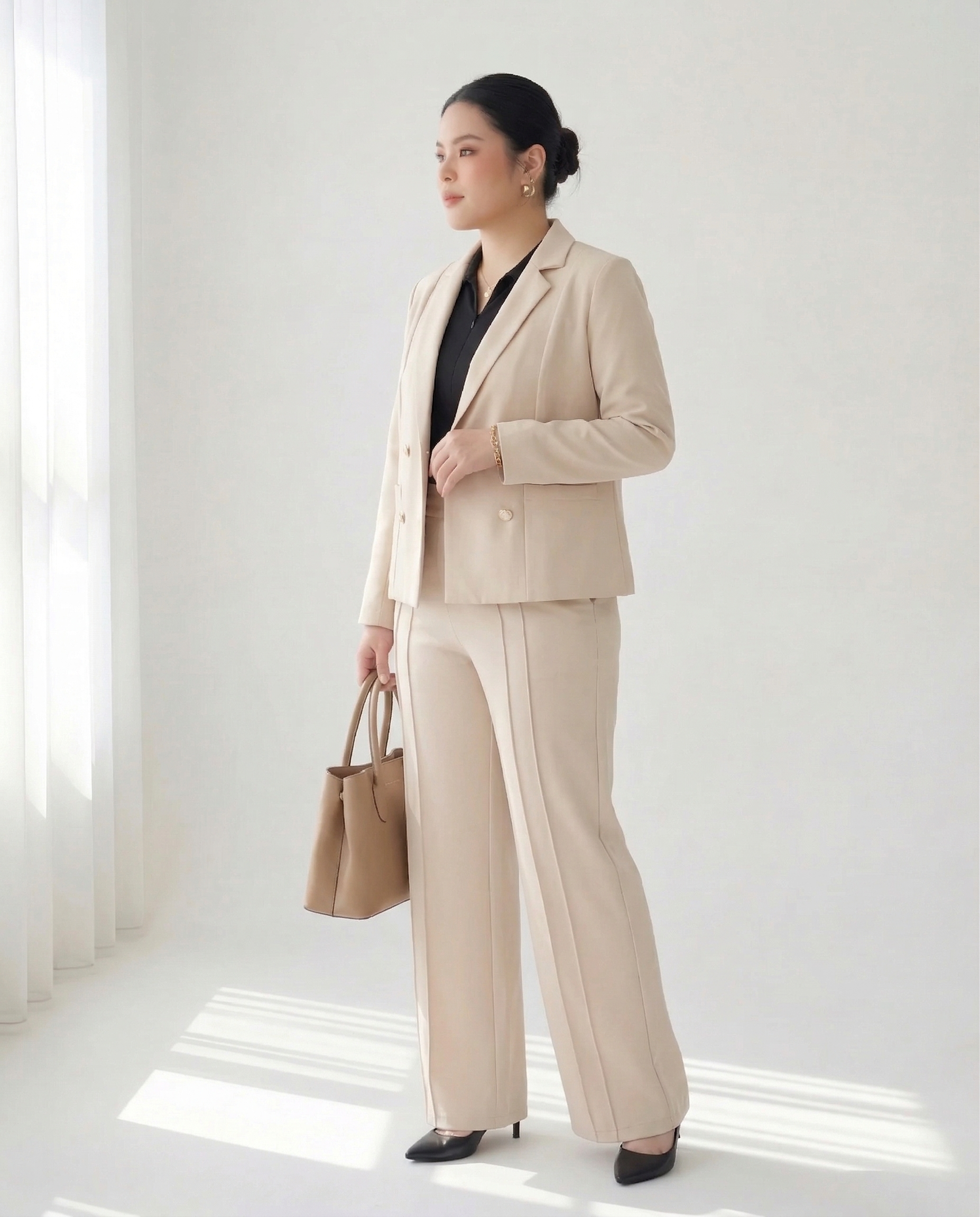 Áo blazer 2 lớp phối nút bigsize AK088