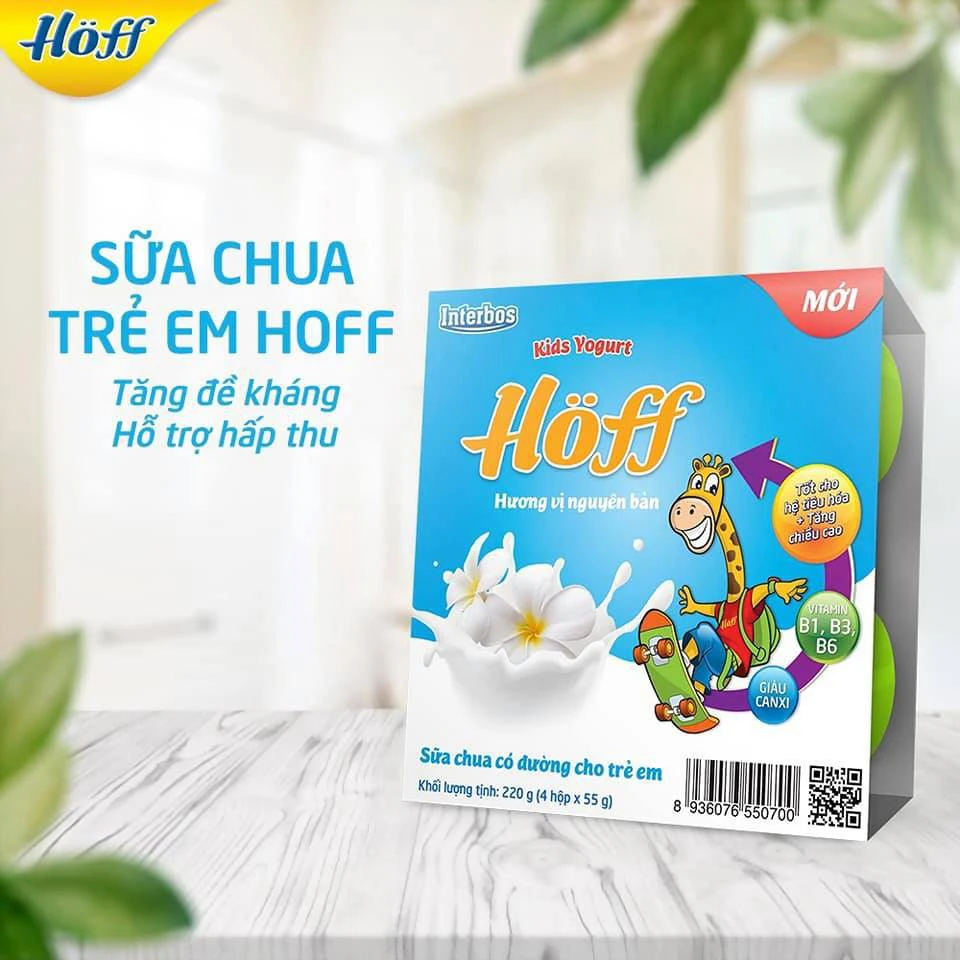 Hoff - Sữa chua TE vị Nguyên bản 55g