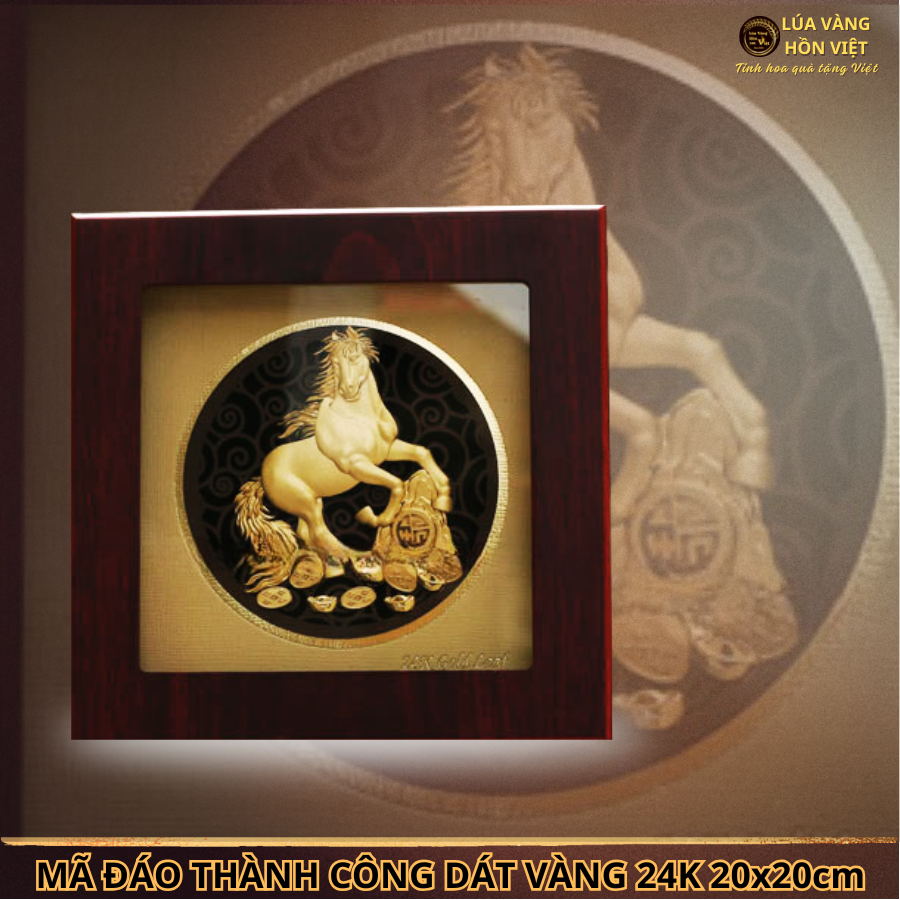 MÃ ĐÁO THÀNH CÔNG MẠ VÀNG 24K 20x20cm