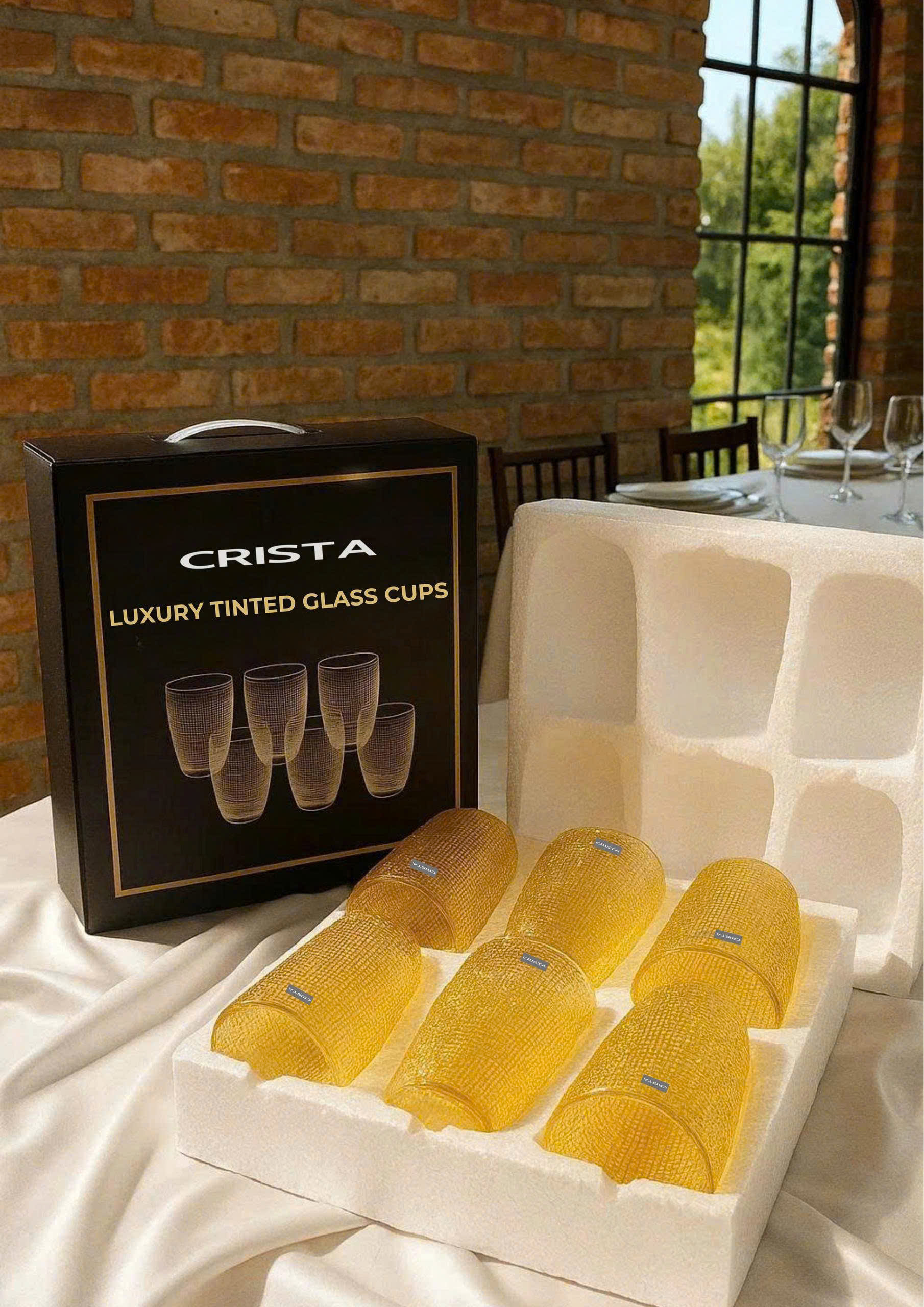 Bộ 6 cốc thủy tinh CRISTA HOME  vân lưới dập nổi 420 ml_thumbnail_25