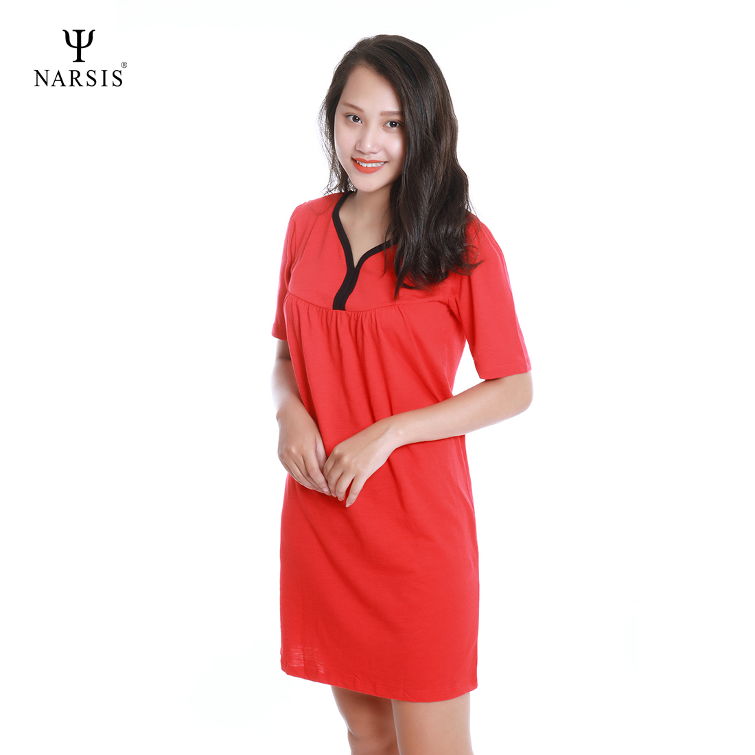 VÁY NGỦ NỮ B4002 NARSIS CHẤT LIỆU THOÁNG MÁT, DỄ CHỊU, THOẢI MÁI CẢ NGÀY, DỄ VẬN ĐỘNG