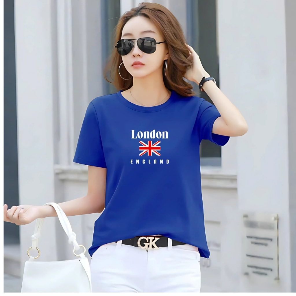 [Form Rộng] Áo phông nữ in chữ 'LONDON' - LOZA RT8203_thumbnail_5