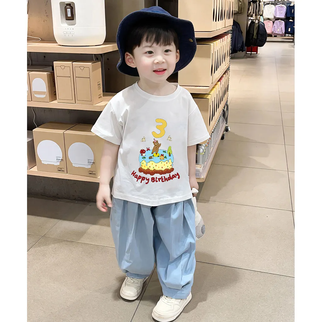 Áo thun cho bé sinh nhật 3 tuổi form rộng 2573 Miucho Kid vải cotton mềm mại thoáng mát thấm hút mồ hôi_thumbnail_3