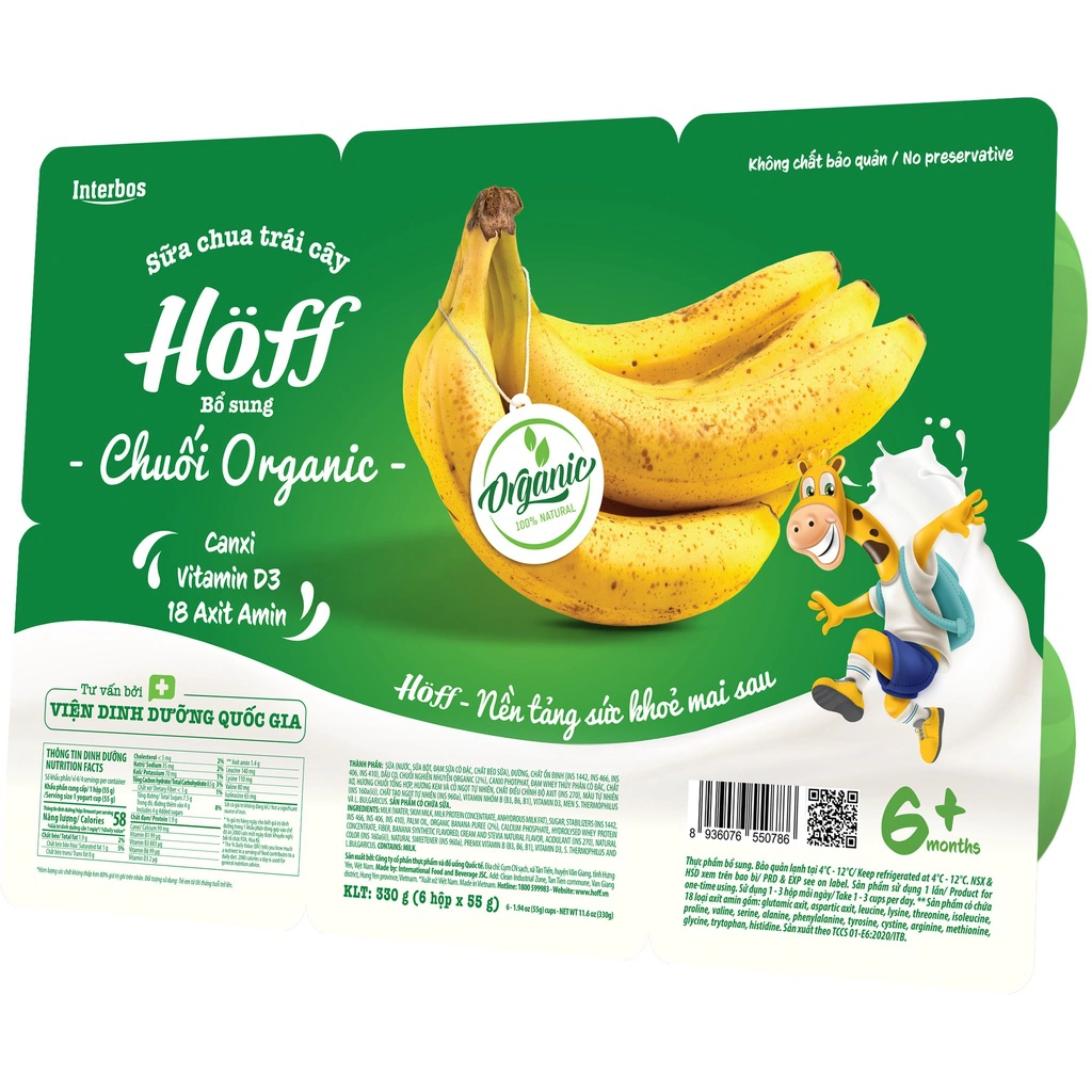 Hoff - Sữa chua Chuối Organic 55gr TE T/8lốc_thumbnail_1