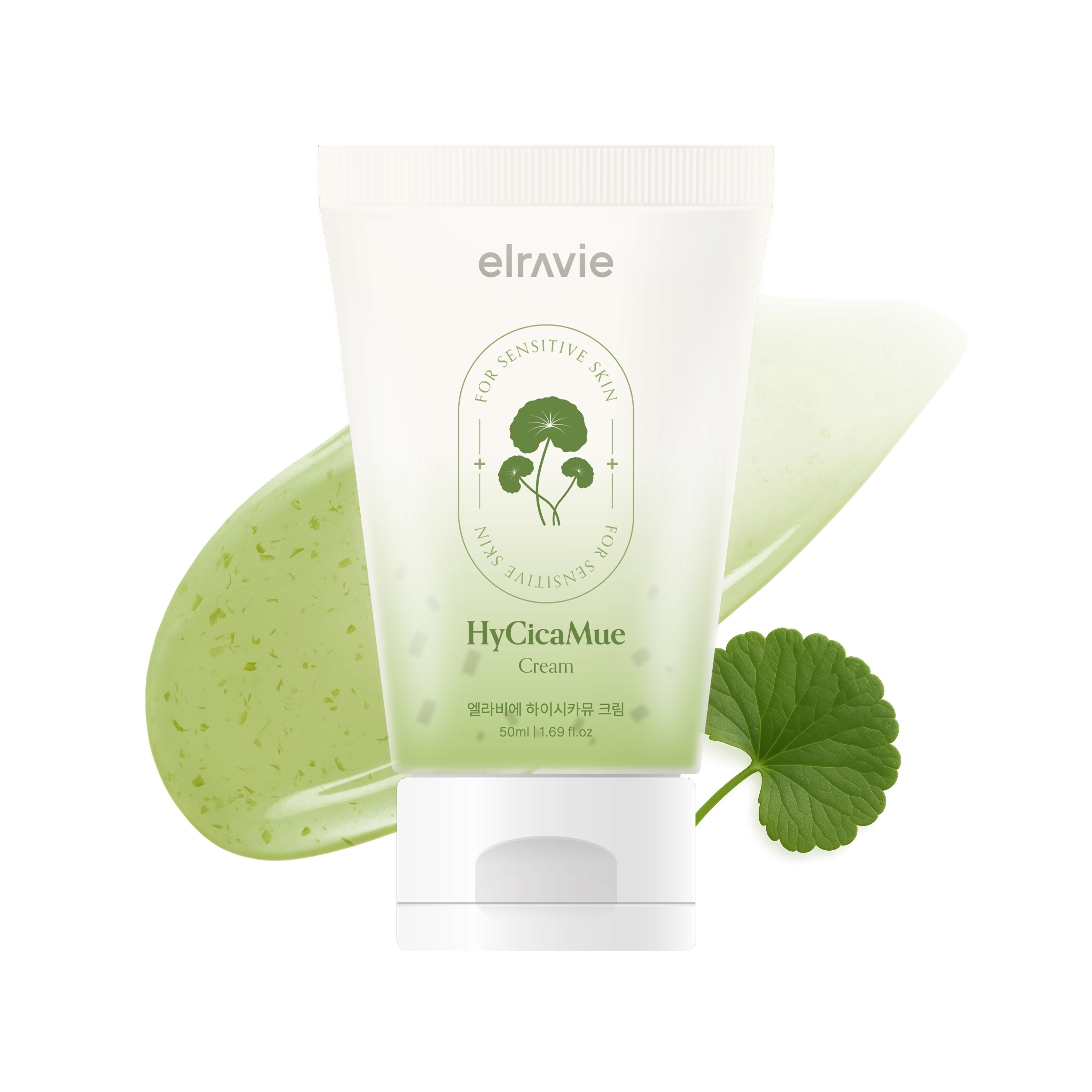 Kem dưỡng ẩm dạng Gel giúp làm dịu da Elravie HyCicaMue Cream 50ml